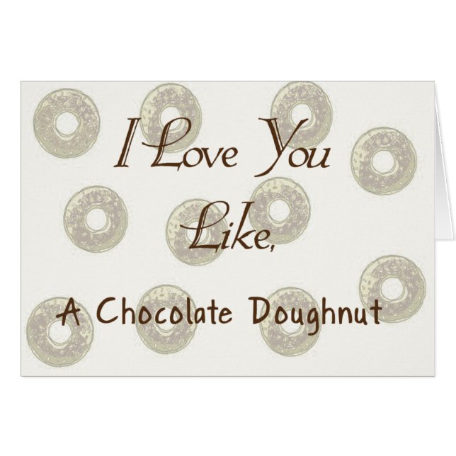 Cartão Chocolate Doughnut (Frente Horizontal)