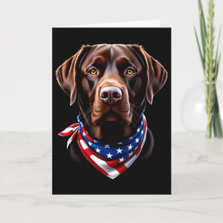 Cartão Chocolate Lab Bandeira Americana 4 De Julho Chocol