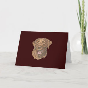 Cartão Chocolate Lab Note Card