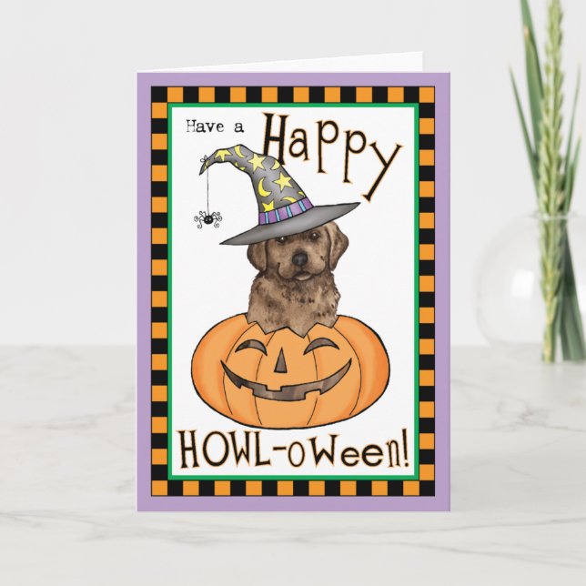 Cartão Chocolate Lab Witch (Frente)