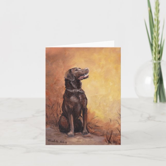 Cartão Chocolate Labe Dog Art Notecard (Frente)