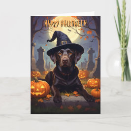 Cartão Chocolate Labrador Halloween