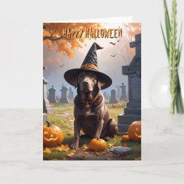 Cartão Chocolate Labrador Halloween