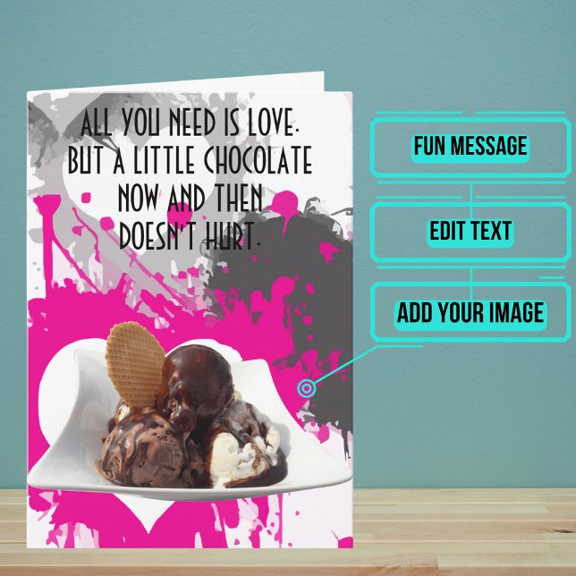 Cartão Chocolate Lover Funny Birday (This funny card is specifically for the friend in your life who is a chocolate lover. )