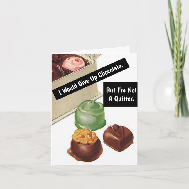 Cartão Chocolate Lover Funny Vintage Aniversário (Frente)