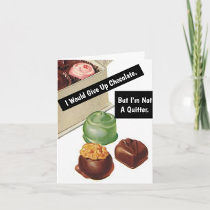 Cartão Chocolate Lover Funny Vintage Aniversário