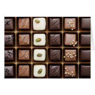 Cartão Chocolate luxuoso Handmade em uma caixa