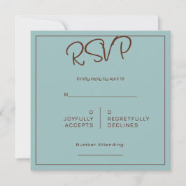 Cartão Chocolate Mood Minimal Wedding RSVP
