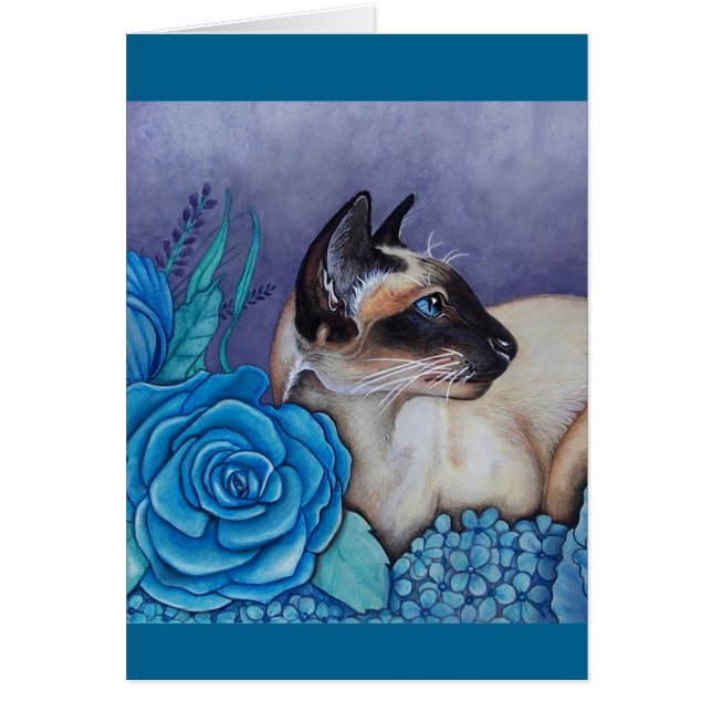 Cartão Chocolate Point Siamese Cat (Frente)