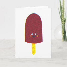 Cartão Chocolate Popsicle Greeting Card