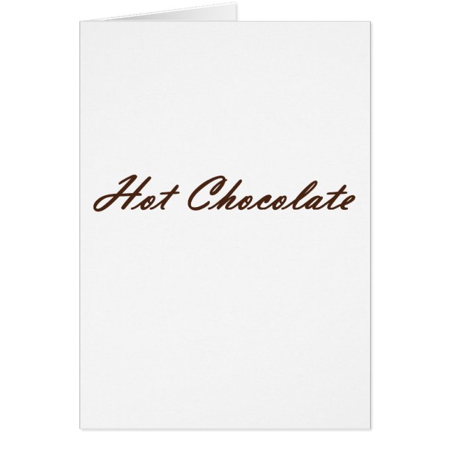 Cartão Chocolate quente (Frente)