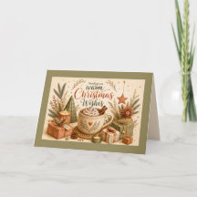 Chocolate Quente de Natal Aconchegante Verde Botân
