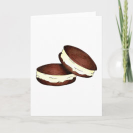 Cartão Chocolate Whoopie Pie Dessert PA Comida de Maine H