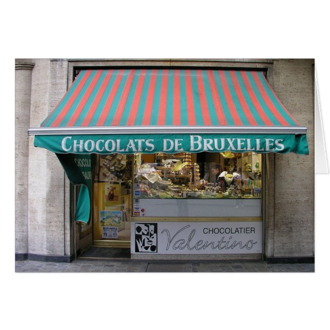 Cartão Chocolatier, Bruxelas, Bélgica (Frente Horizontal)