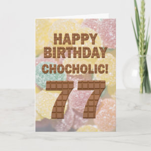 Cartão Chocolólico de 77º aniversário