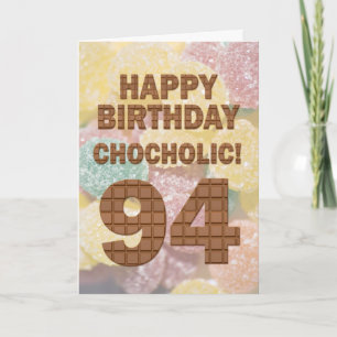 Cartão Chocolólico de 94.o aniversário