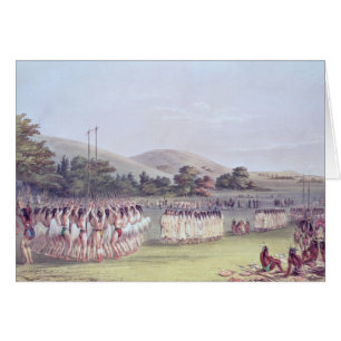 Cartão Choctaw Ball-Play Dance, 1834-35