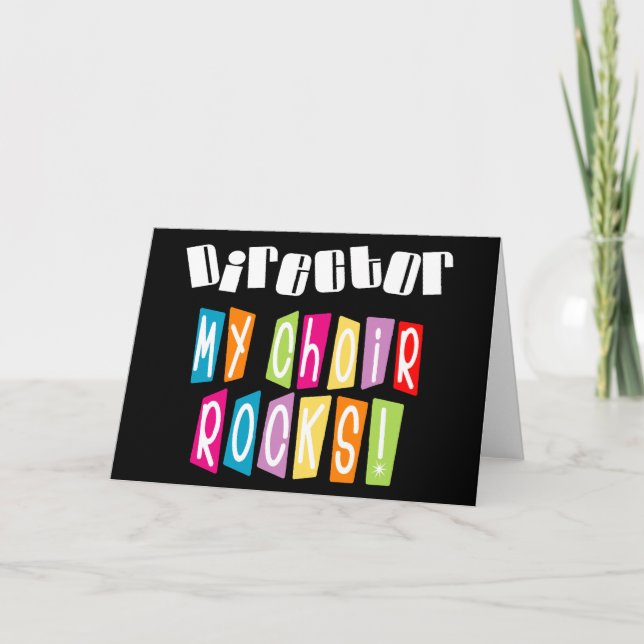 Cartão Choir Rocks Diretor (Frente)