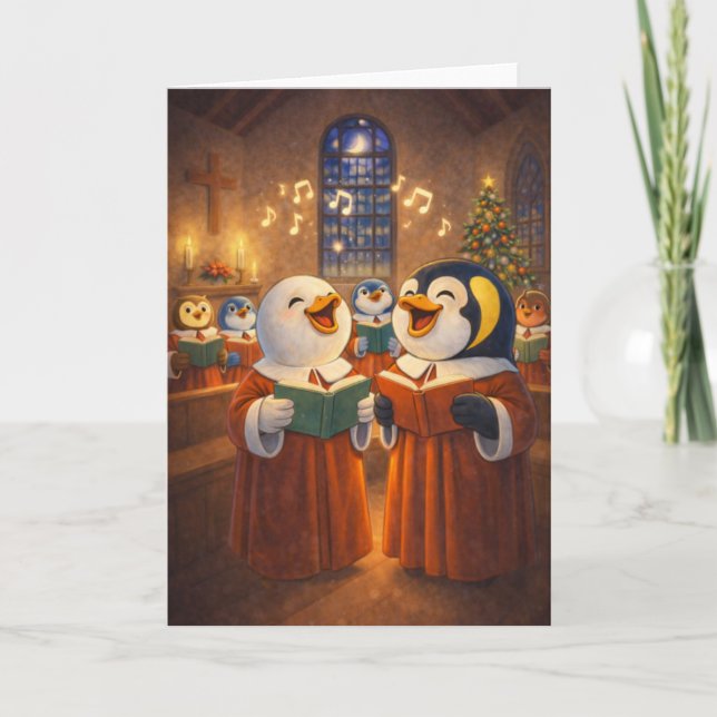 Cartão Choir Singing (Frente)