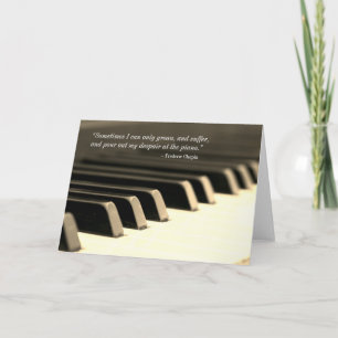 Cartão Chopin Piano Greeting Card