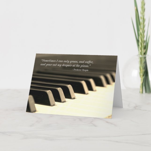 Cartão Chopin Piano Greeting Card (Frente)