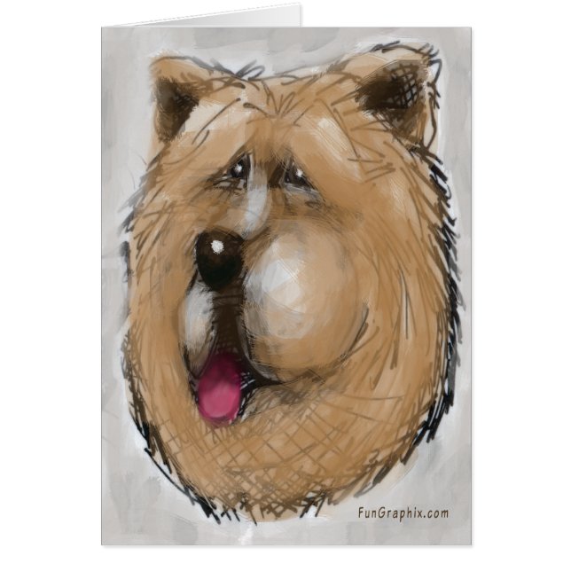 Cartão Chow Chow (Frente)