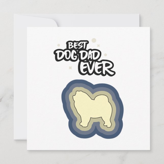 Cartão Chow Chow Blue Melhor Pai De Cachorro Sempre Que T (Frente)