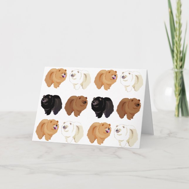 Cartão chow chow greeting card (Frente)
