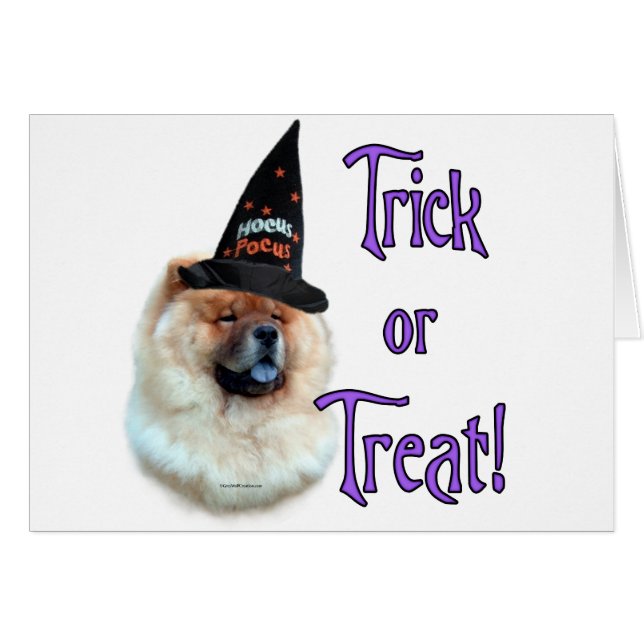 Cartão Chow Chow Trick (Frente Horizontal)