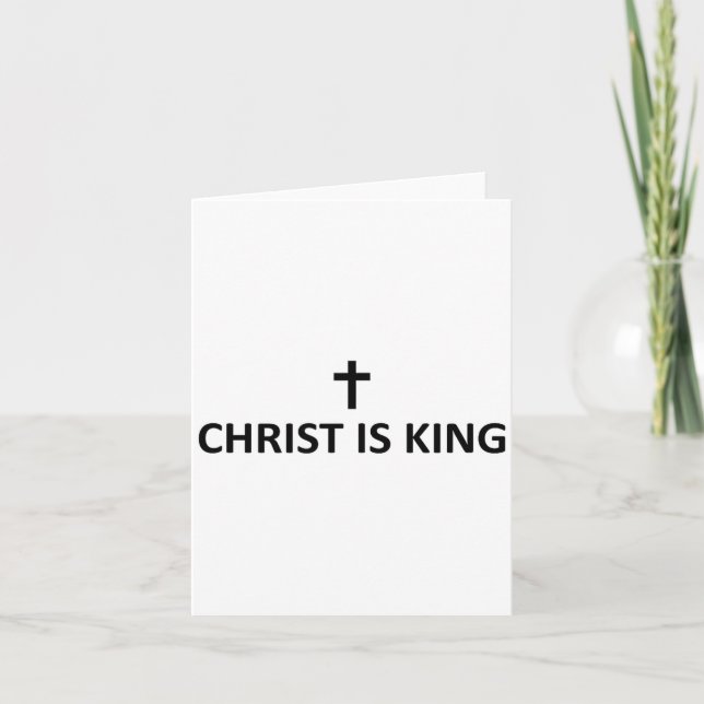 Cartão Christ Is King Subtle Minimal Christian Faith Reli (Frente)