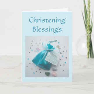 Cartão Christening Blessings Card Godson's Christening