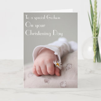Cartão Christening card from Godparent to Godson