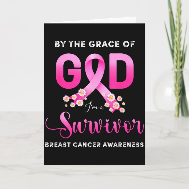 Cartão Christian By Grace Of God Survivor Breast Cancer A (Frente)