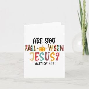 Cartão Christian Fall Halloween Você Cai em Jesus