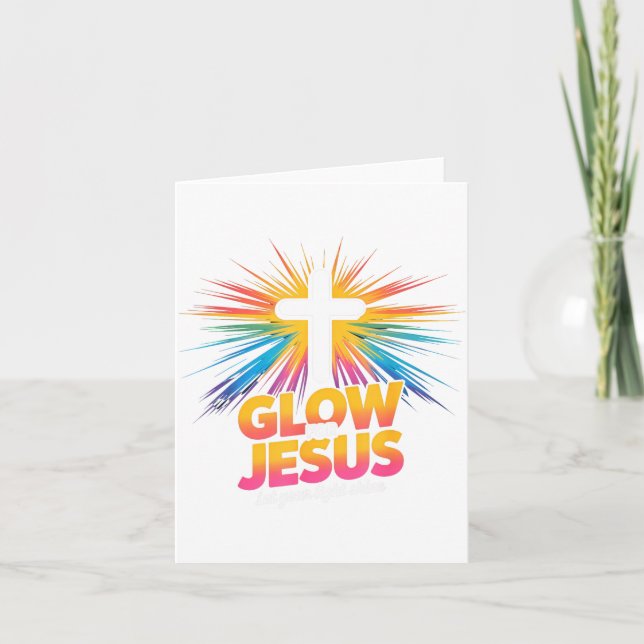 Cartão Christian Glow For Jesus Let Your Light Shine Fait (Frente)