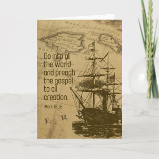 Cartão Christian Ordination Church Card Graduation