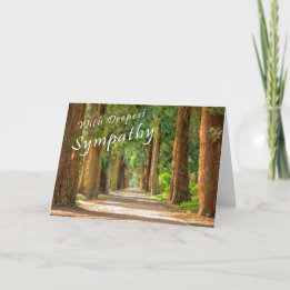 Cartão Christian Scripture Sympathy Card Trees and Path