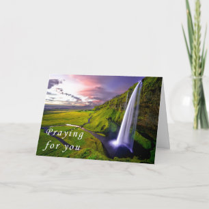 Cartão Christian Scripture Sympathy Card Waterfall
