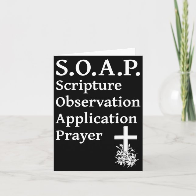Cartão Christian Soap Scripture Observation Application P (Frente)