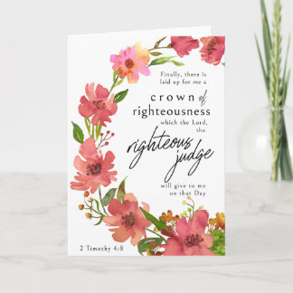 Cartão Christian Sympathy Card - Crown of Righteousness