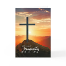 Christian Sympathy Sunset Cross Over the Mountains