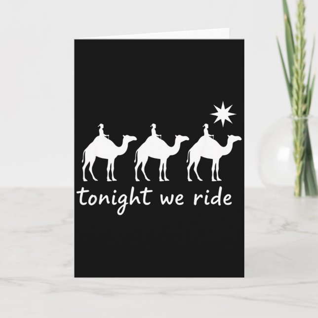 Cartão Christian Tonight We Ride Three Wise Men Christmas (Frente)