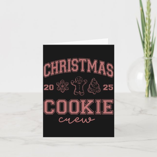 Cartão Christmas 2025 Cookie Crew Gingerbread Funny Chris (Frente)