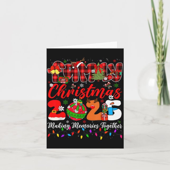 Cartão Christmas 2025 Xmas Lights Making Memories Togethe (Frente)