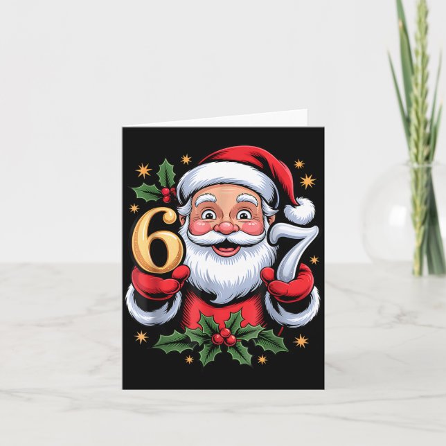 Cartão Christmas 67 Funny Xmas Six Seven Ugly Sweater 6 7 (Frente)