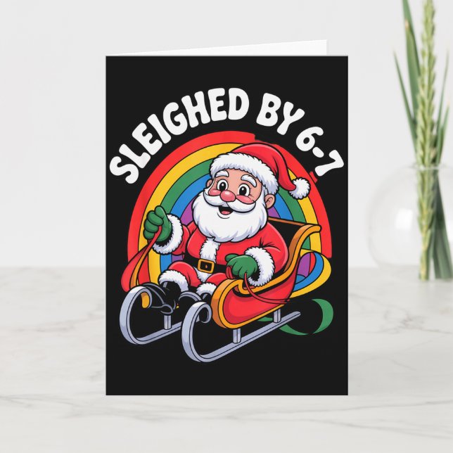 Cartão Christmas 67 Funny Xmas Six Seven Ugly Sweater 6-7 (Frente)