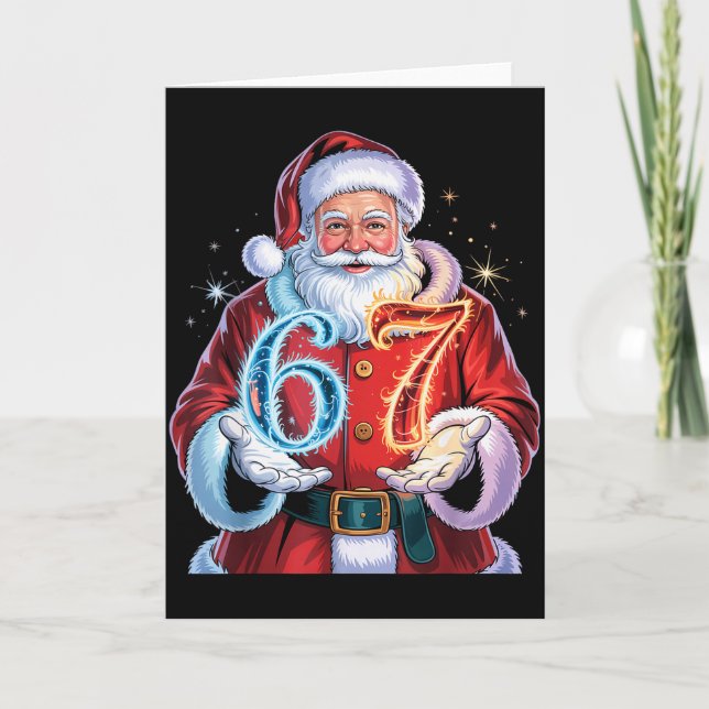 Cartão Christmas 67 Funny Xmas Six Seven Ugly Sweater 6-7 (Frente)