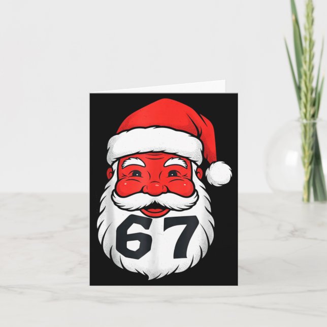 Cartão Christmas 67 Meme Design Funny Six Seven Hands 6 7 (Frente)