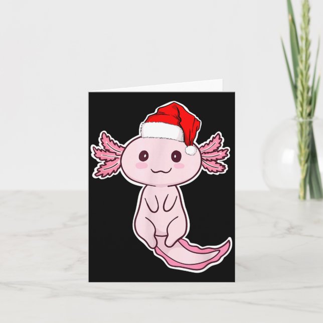Cartão Christmas Axolotl  (Frente)