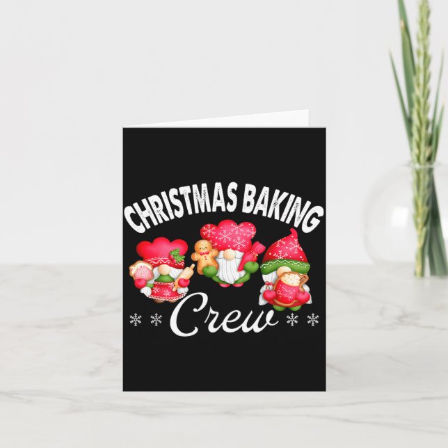 Cartão Christmas Baking Crew Bakers And Christmas Baking  (Frente)
